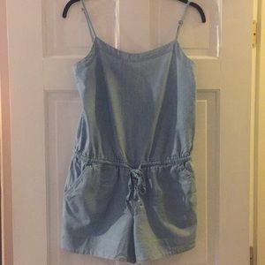 Loft Chambray Sleeveless Shorts Romper
